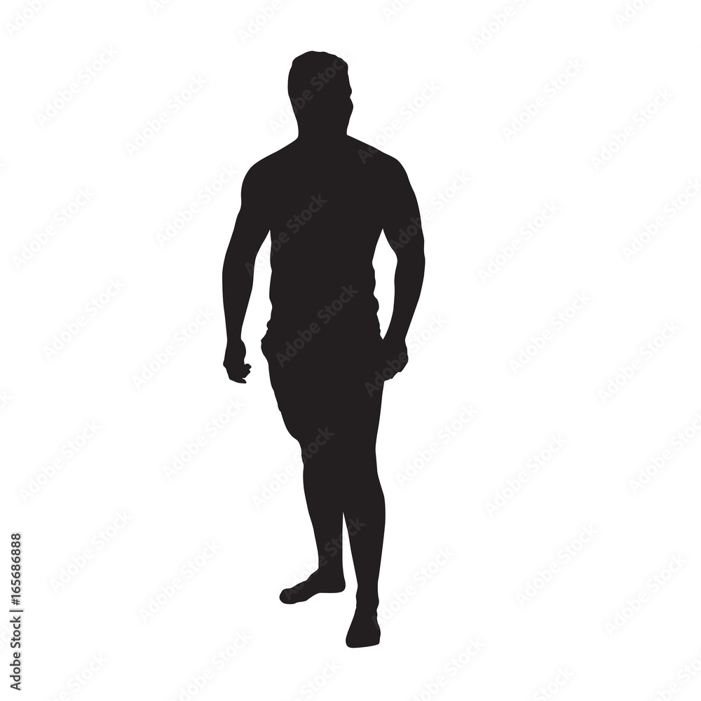 Black silhouette man