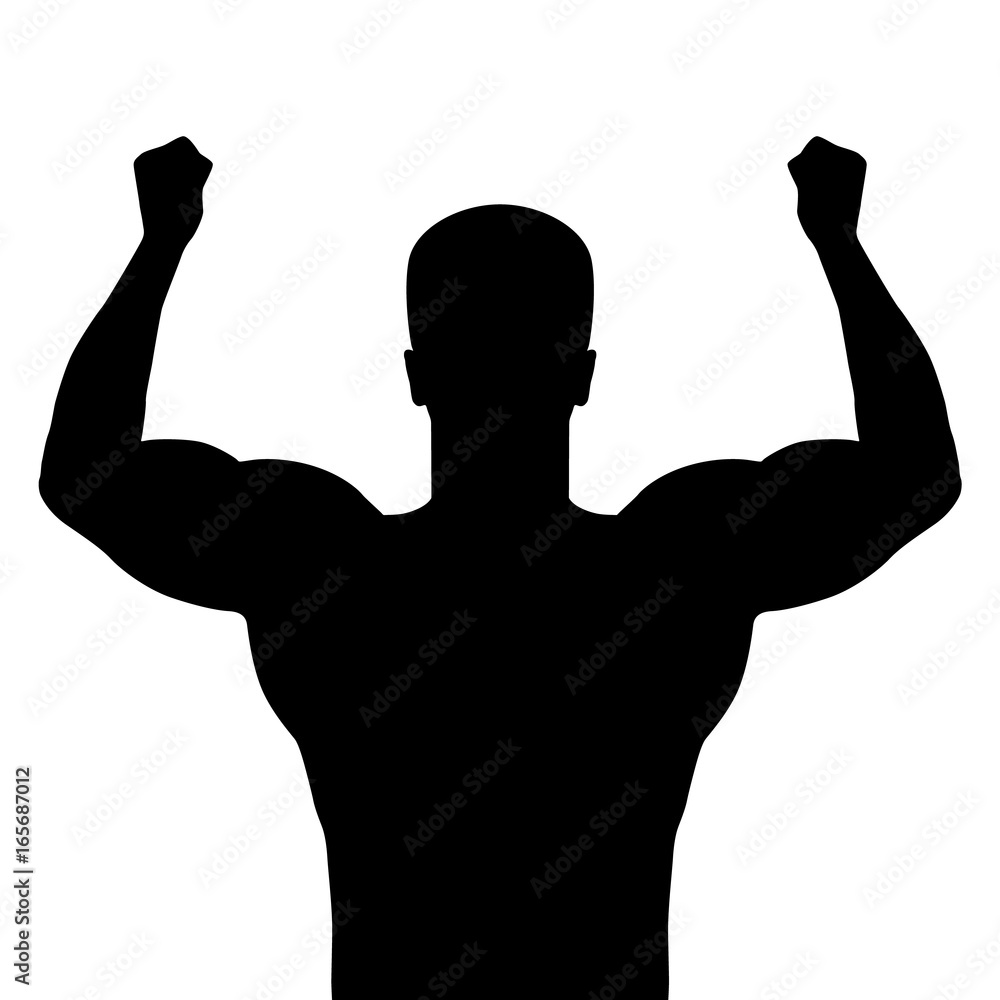 Black silhouette man Black silhouette man
