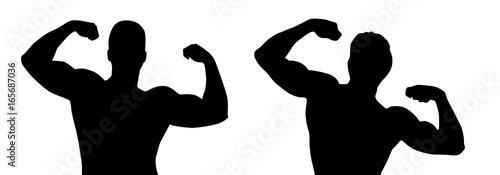 Black silhouette man