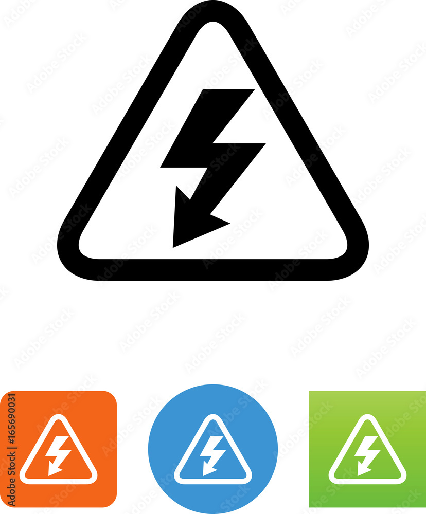 Electrical Hazard Icon - Illustration Electrical Hazard Icon - Illustration