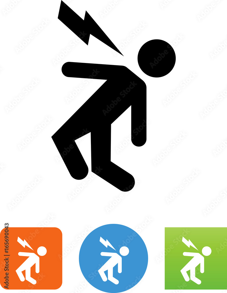 Fototapeta premium Electrical Shock Icon - Illustration