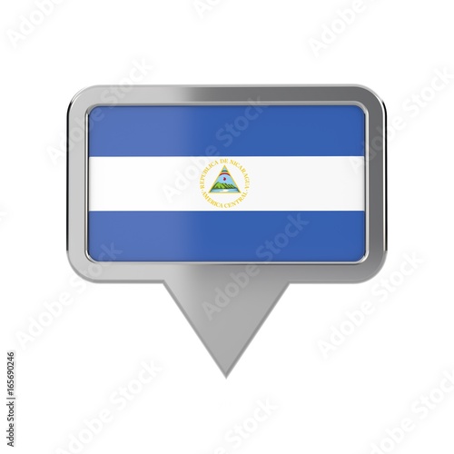 Free Download Nicaragua flag location marker icon. 3D Rendering - GFXLoad