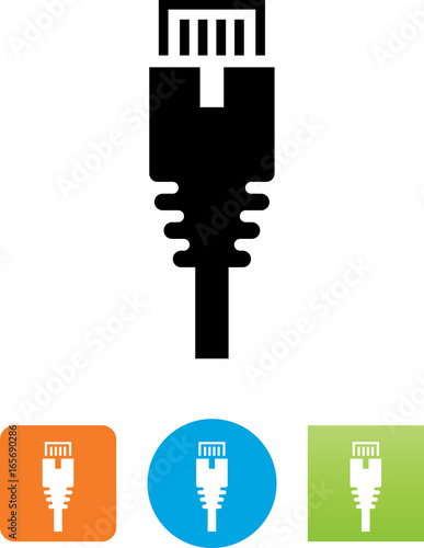 Ethernet Cable Connector Icon - Illustration