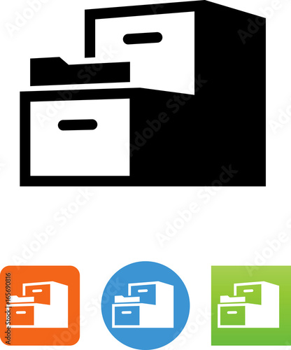 File Cabinet Icon - Illustration