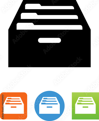 File Drawer Icon - Illustration