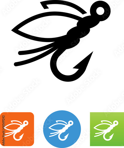 Fishing Fly Icon - Illustration