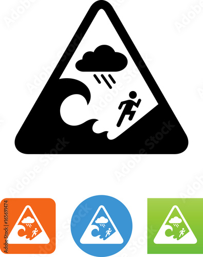 Flash Flood Warning Icon - Illustration