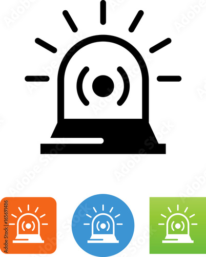 Flashing Siren Icon -  Illustration