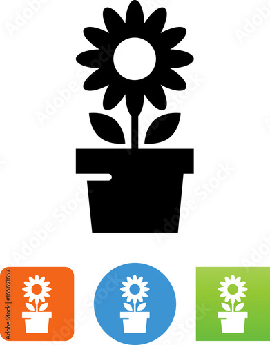 Flower Pot Icon - Illustration