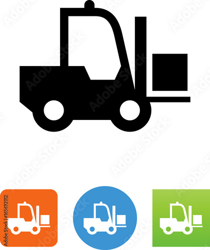 Forklift With Goods Icon - Illustration