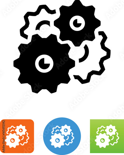 Four Gears Icon - Illustration
