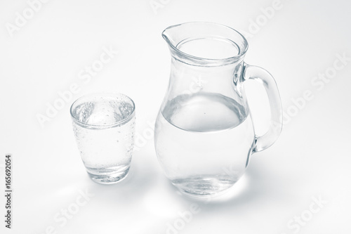 Billede på lærred glass and jug with drink water