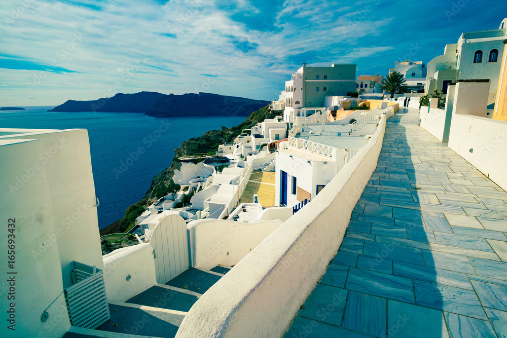 Obraz premium Architecture in town Oia. Santorini Greece