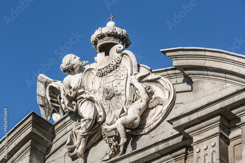 Detail on the Puerta de Alcal   in Madrid  Spain