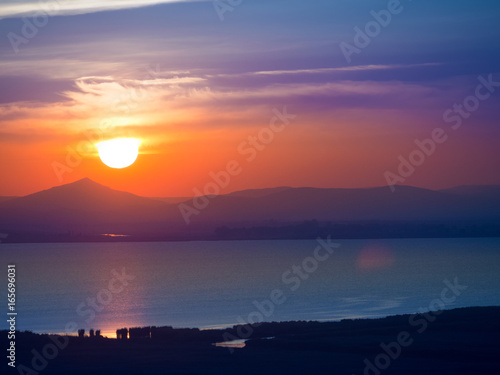 Enisala fortress at sunset  Dobrogea  Romania