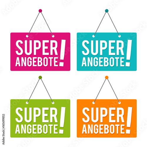 Super Angebote - Türschild - Eps10 Vektor.