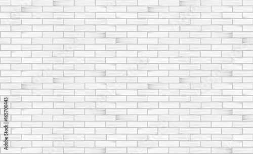 Brick wall white texture. Seamless pattern.