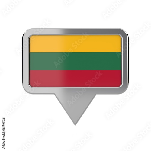 Lithuania flag location marker icon. 3D Rendering Free Download Lithuania flag location marker icon. 3D Rendering - GFXLoad