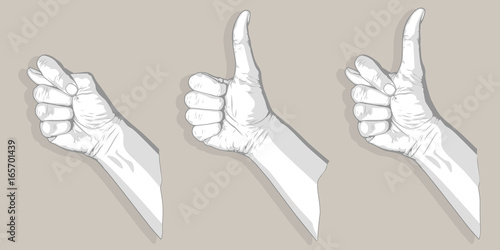 Three thumbs sketch