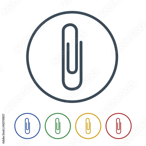 Paper clip icon isolated on white background
