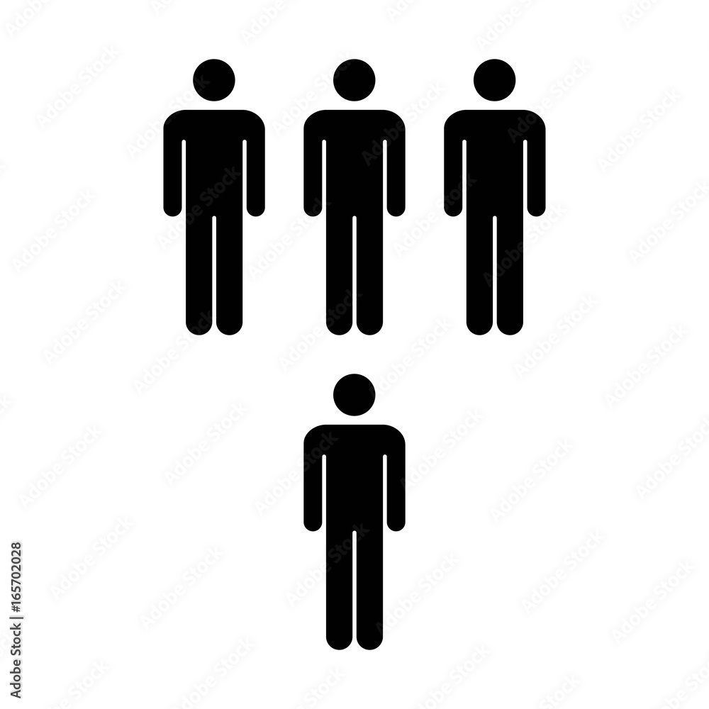 People Icon Vector Group of Men Team Symbol for Business Infographic Design in Glyph Pictogram illustration People Icon Vector Group of Men Team Symbol for Business Infographic Design in Glyph Pictogram illustration