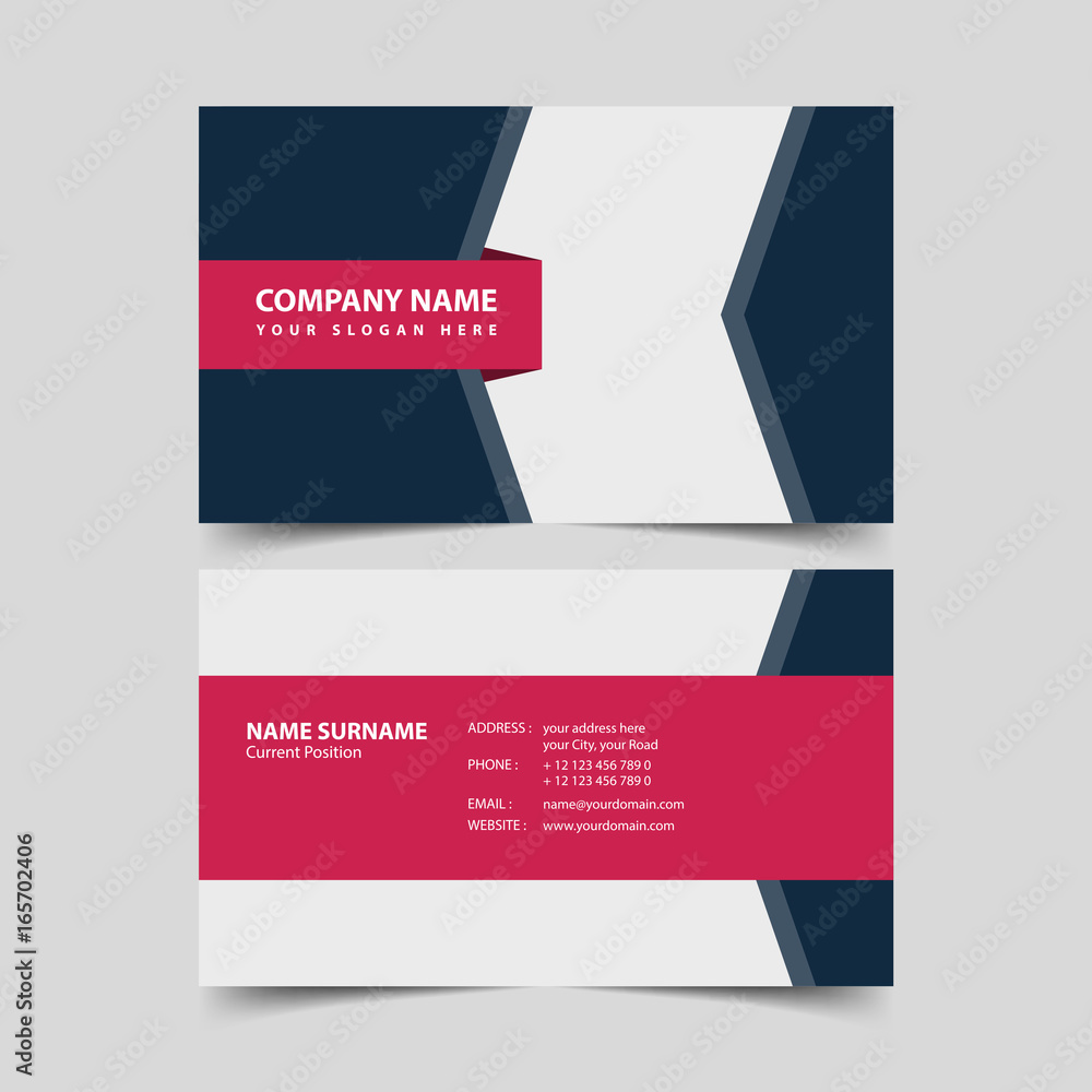 Business card design template. Business card design template.