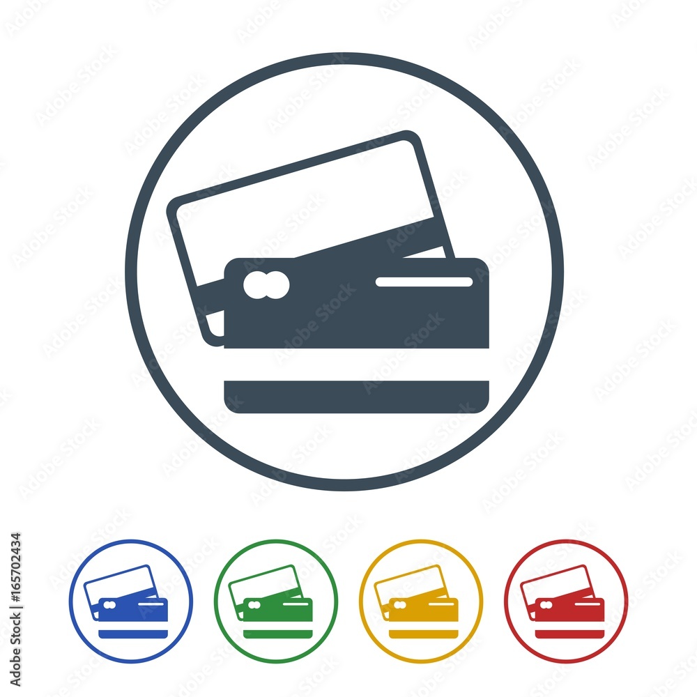 Credit card icon isolated on white background Credit card icon isolated on white background