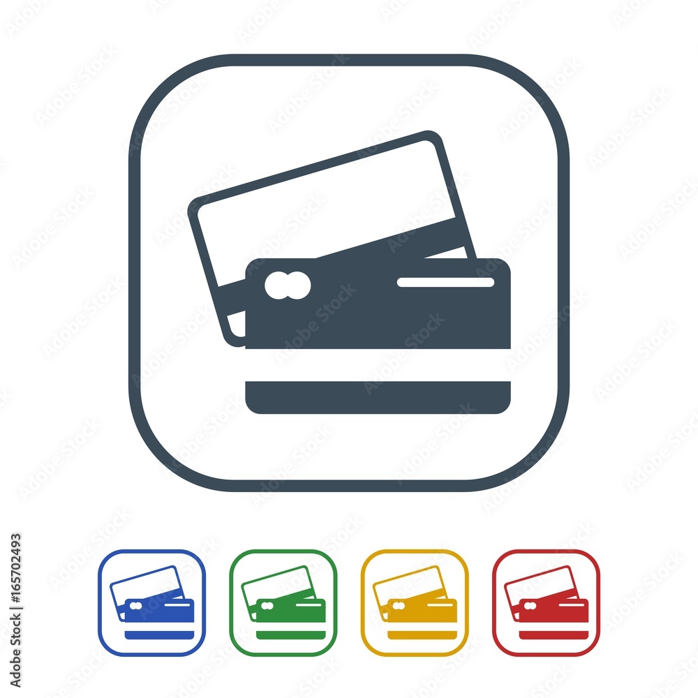Credit card icon isolated on white background Credit card icon isolated on white background