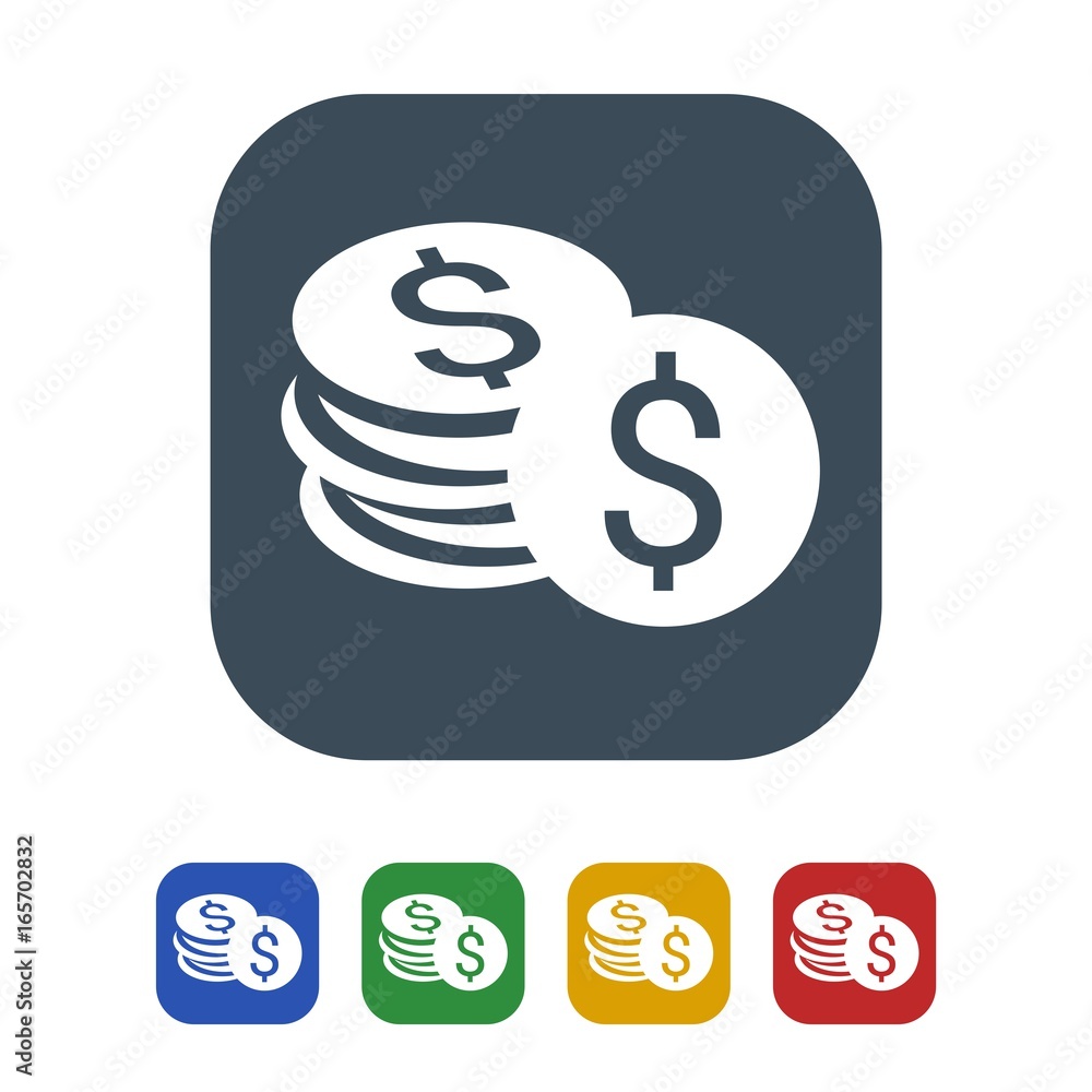 Dollar icon isolated on white background. Coin icon Dollar icon isolated on white background. Coin icon