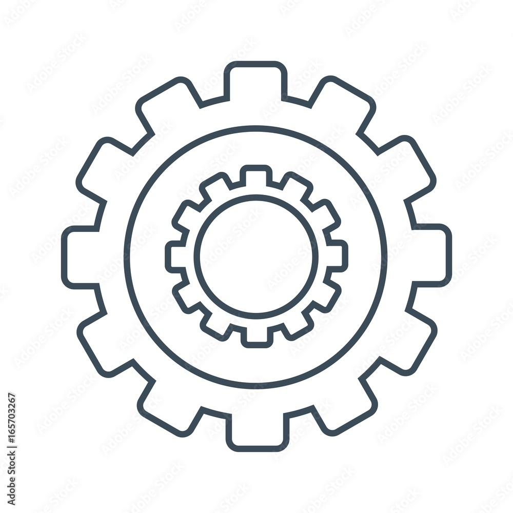 Gear icon isolated on white background Gear icon isolated on white background