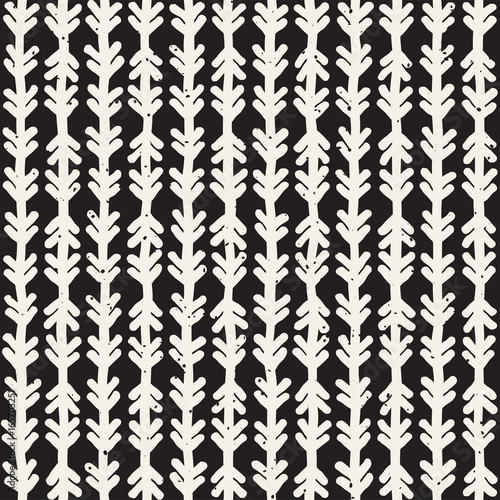 Seamless pattern with hand drawn lines. Abstract background with freehand brush strokes. Black and white texture. Ornament for wrapping paper.