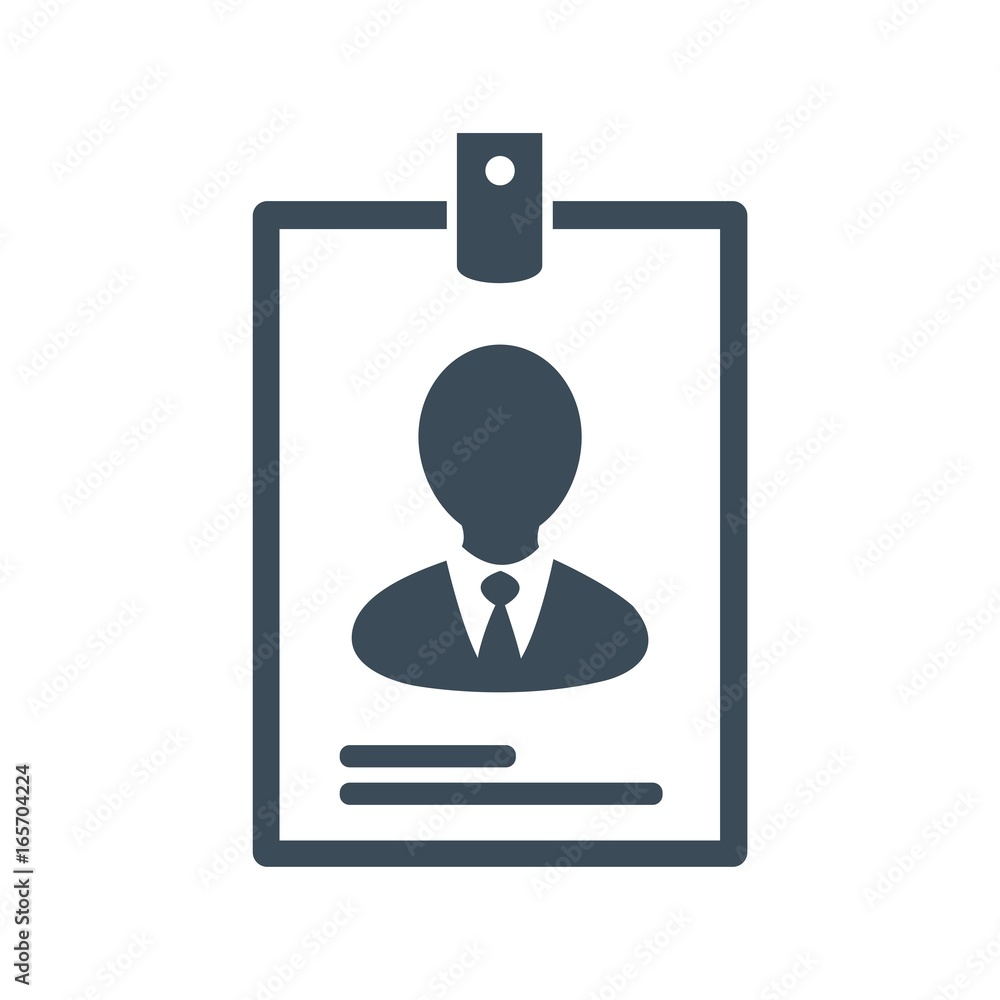 Identity icon isolated on white background Identity icon isolated on white background