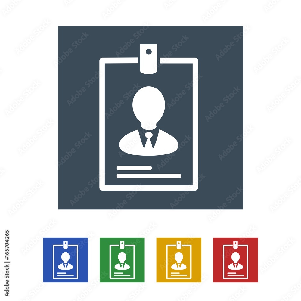 Identity icon isolated on white background Identity icon isolated on white background