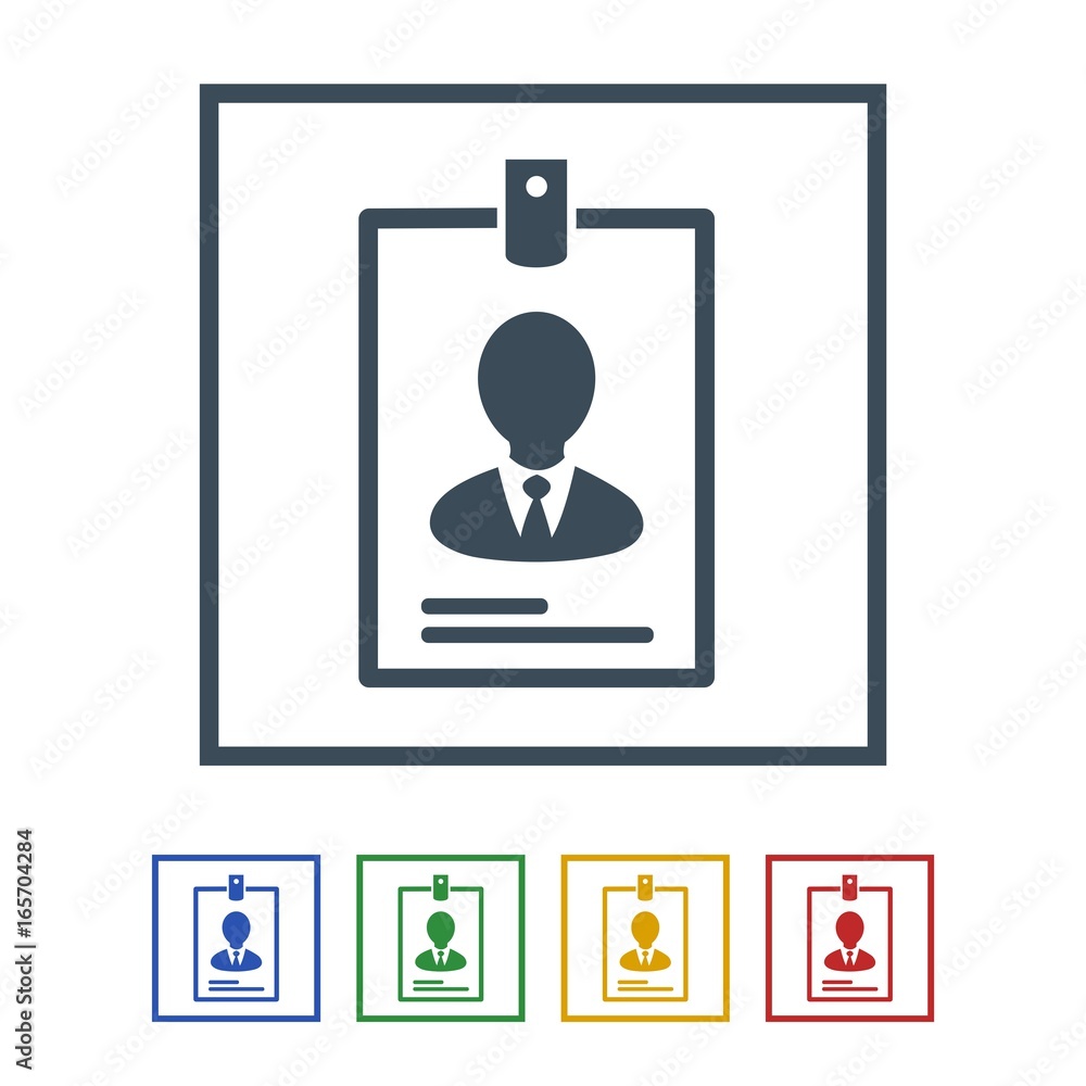 Identity icon isolated on white background Identity icon isolated on white background