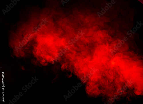Red smoke on black © olegkruglyak3