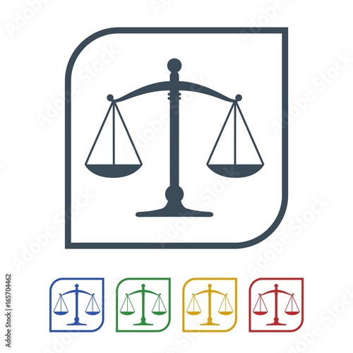 Justice icon isolated on white background