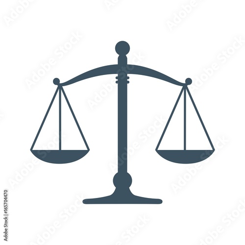 Justice icon isolated on white background