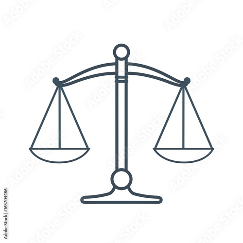 Justice icon isolated on white background
