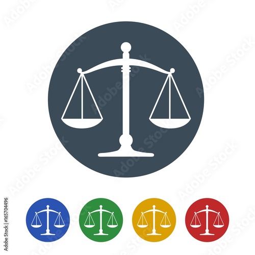 Justice icon isolated on white background