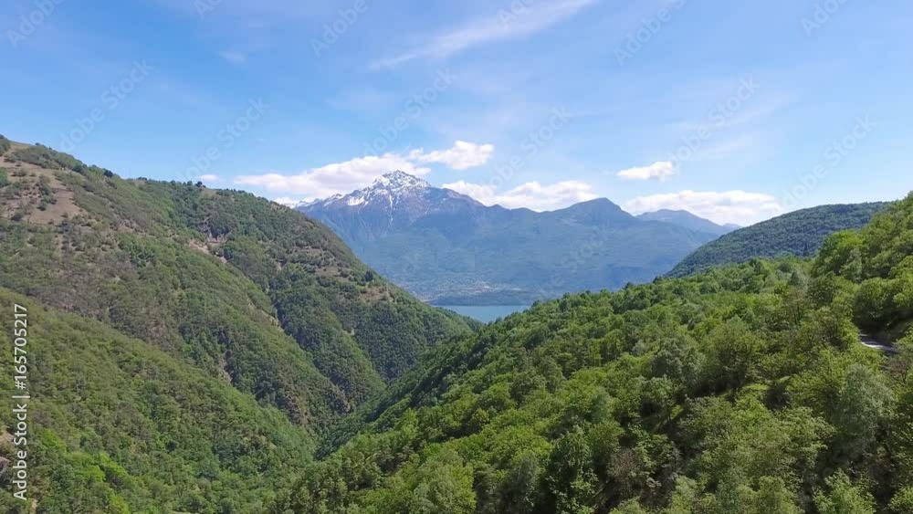 Aerial landscape on Como lake between mountains in Italy, 4k
Aerial landscape on Como lake between mountains in Italy, 4k