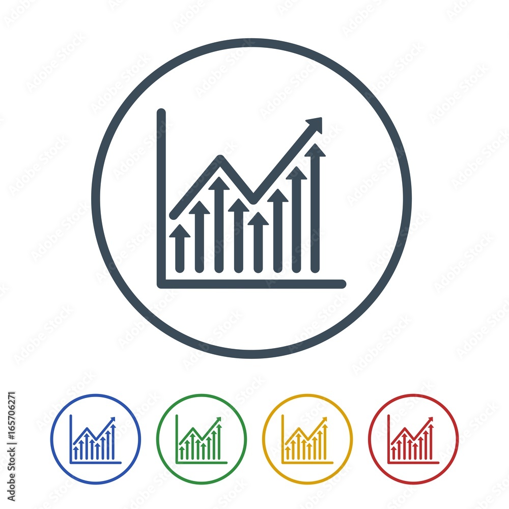 Graph icon isolated on white background Graph icon isolated on white background