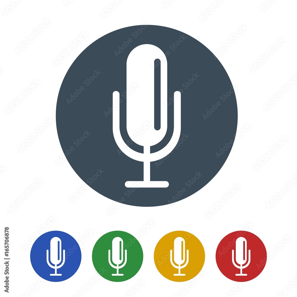 Microphone icon isolated on white background Microphone icon isolated on white background