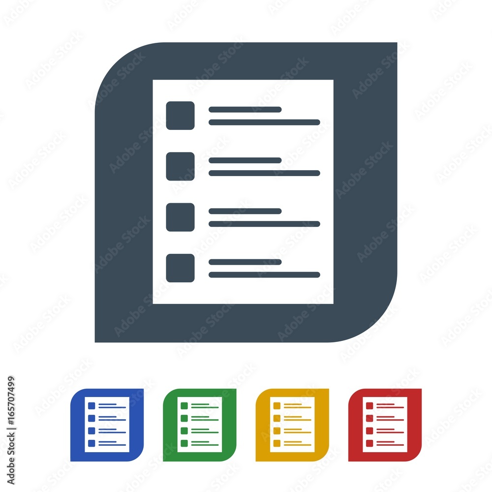 Note list icon isolated on white background Note list icon isolated on white background