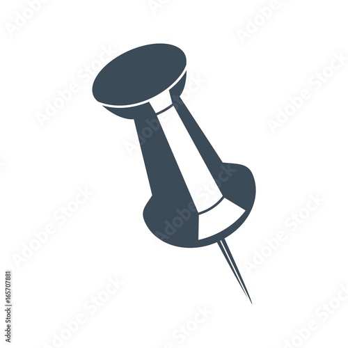 Pin icon isolated on white background