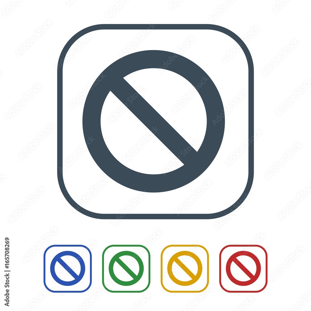 Prohibited icon isolated on white background Prohibited icon isolated on white background