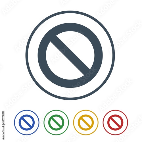 Prohibited icon isolated on white background
