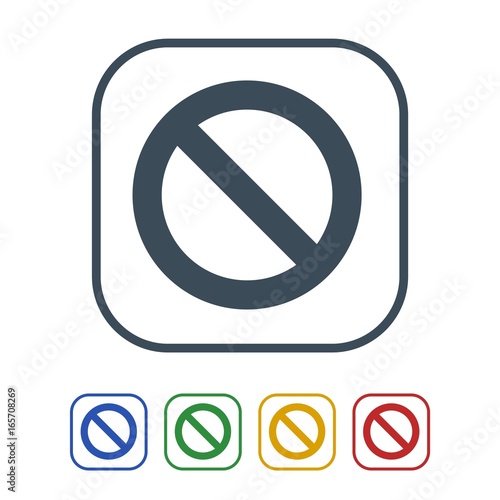 Prohibited icon isolated on white background
