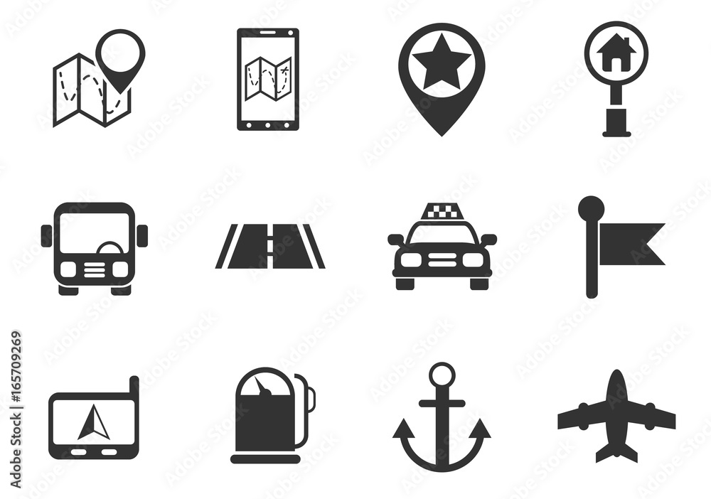 navigation icon set navigation icon set