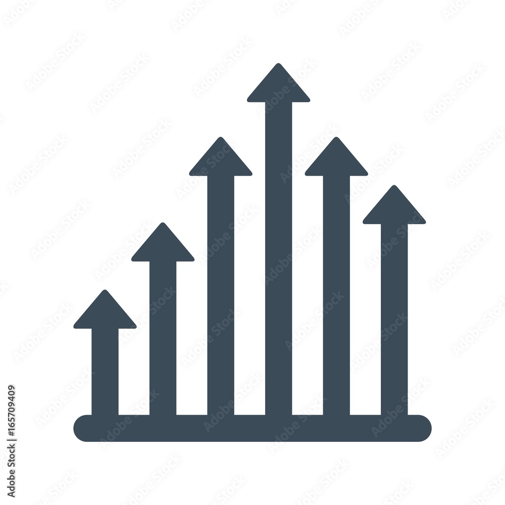 Stock market icon isolated on white background Stock market icon isolated on white background