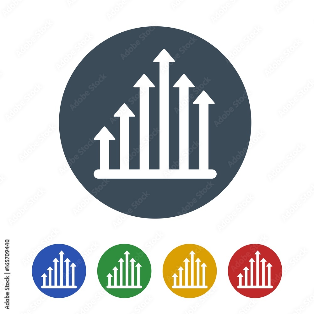 Stock market icon isolated on white background Stock market icon isolated on white background